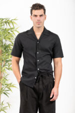 Λινό Πουκάμισο Vittorio 800-24-5000 Black