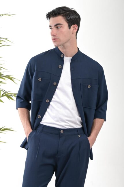 Overshirt Vittorio 300-23-BIANCO-2 Blue