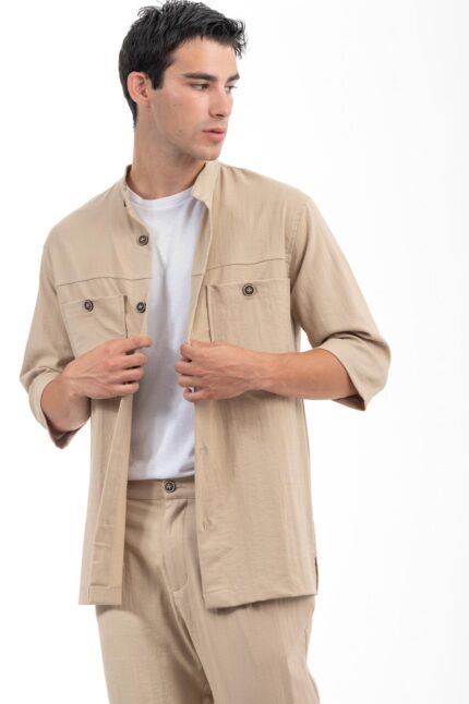 Overshirt Vittorio 300-23-BIANCO-2 Beige