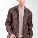 Overshirt Eco Leather 300-2324-JIMY D.Bordeaux