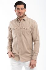 Πουκάμισο Τζιν Jack & Jones 12138115 Beige