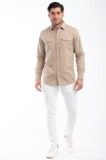 Πουκάμισο Τζιν Jack & Jones 12138115 Beige - Image 2