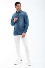 Πουκάμισο Τζιν Jack & Jones 12138115 Blue - Image 3