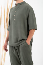 Overshirt Vittorio 300-24-SPIAGGIA Olive - Image 2