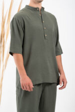 Overshirt Vittorio 300-24-SPIAGGIA Olive - Image 3