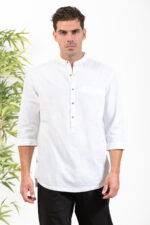 Λινό Πουκάμισο Vittorio 800-24-400 White - Image 5