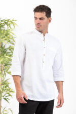 Λινό Πουκάμισο Vittorio 800-24-400 White - Image 6