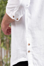 Λινό Πουκάμισο Vittorio 800-24-400 White - Image 8