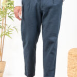 Λινό παντελόνι Vittorio 500-24-Amalfi Blue