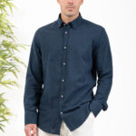 Λινό Πουκάμισο Vittorio 800-24-403 Blue