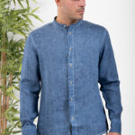 Λινό Πουκάμισο Vittorio 800-24-016 Indigo