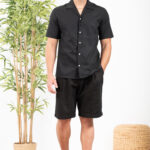 Λινή Βερμούδα Vittorio 500-24-renato Black