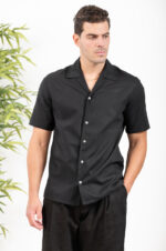 Λινό Πουκάμισο Vittorio 800-24-5000 Black - Image 7