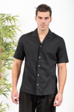 Λινό Πουκάμισο Vittorio 800-24-5000 Black - Image 4