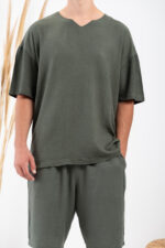Μπλούζα Vittorio Oversized 200-24-IOS Olive - Image 4
