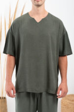 Μπλούζα Vittorio Oversized 200-24-IOS Olive - Image 6