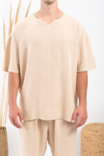 Μπλούζα Vittorio Oversized 200-24-IOS Beige - Image 7