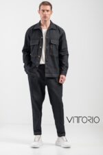 Overshirt Vittorio 300-2425-ROSSETO Black - Image 4