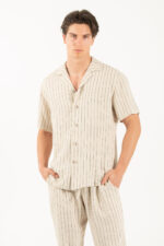 Πουκάμισο Vittorio 800-25-TINOS Beige