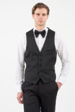 Κοστούμι γαμπριάτικο Vittorio 100-26-SMOKIN-1 BLACK - Image 8