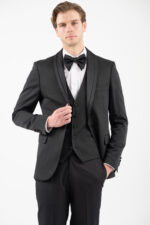 Κοστούμι γαμπριάτικο Vittorio 100-26-SMOKIN-1 BLACK - Image 6