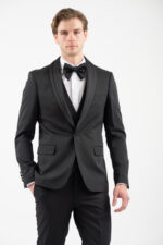 Κοστούμι γαμπριάτικο Vittorio 100-26-SMOKIN-1 BLACK - Image 5