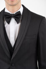 Κοστούμι γαμπριάτικο Vittorio 100-26-SMOKIN-1 BLACK - Image 10