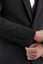 Κοστούμι γαμπριάτικο Vittorio 100-26-SMOKIN-1 BLACK - Image 11
