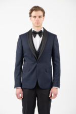 Κοστούμι γαμπριάτικο Vittorio 100-26-SMOKIN-1 BLUE - Image 3
