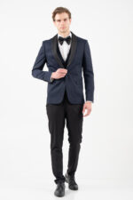 Κοστούμι γαμπριάτικο Vittorio 100-26-SMOKIN-1 BLUE - Image 4
