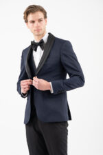 Κοστούμι γαμπριάτικο Vittorio 100-26-SMOKIN-1 BLUE - Image 10