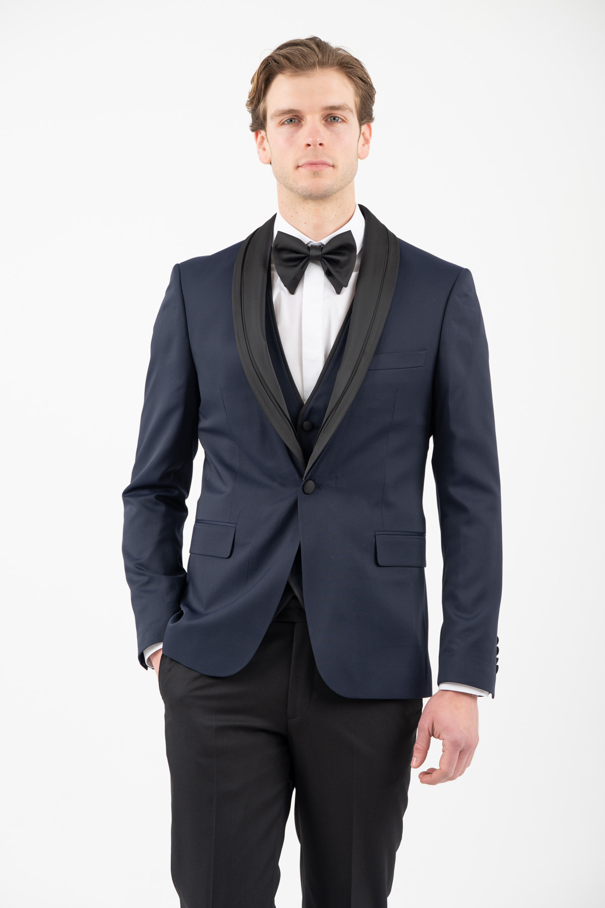 2-100-26-SMOKIN-1.jpg Κοστούμι γαμπριάτικο Vittorio 100-26-SMOKIN-1 BLUE - Image 1