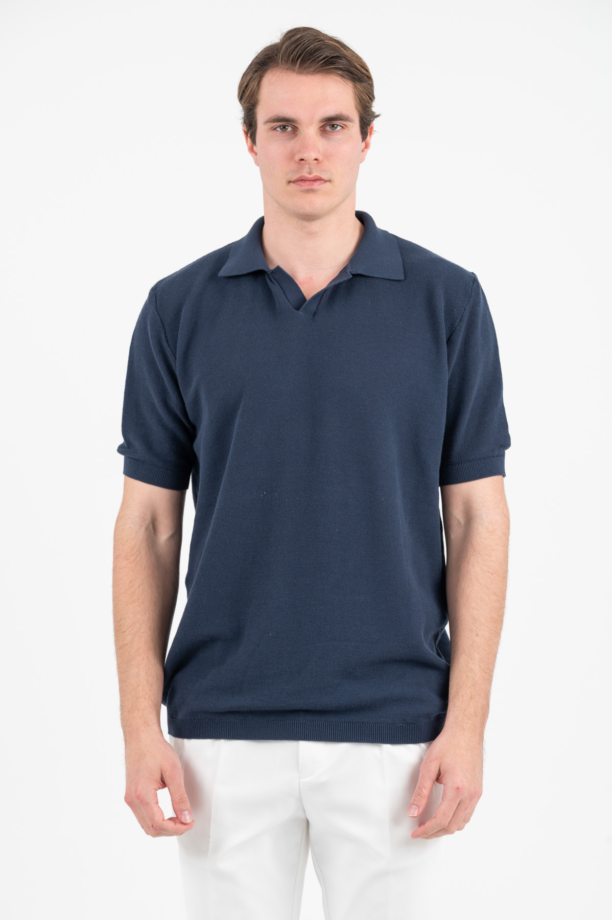 700-26-001-5-BLUE.jpg Πλεκτή μπλούζα Vittorio 700-26-001 BLUE - Image 1