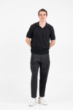 Πλεκτή μπλούζα Vittorio 700-26-001 BLACK - Image 2