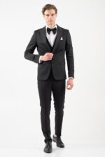 Κοστούμι γαμπριάτικο Vittorio 100-26-GARDONE BLACK - Image 12