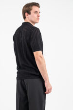 Πλεκτή μπλούζα Vittorio 700-26-004 BLACK - Image 3