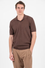 Πλεκτή μπλούζα Vittorio 700-26-005 BROWN - Image 4