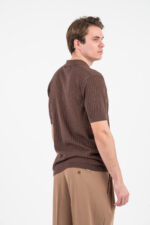 Πλεκτή μπλούζα Vittorio 700-26-005 BROWN - Image 6