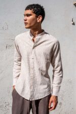 Λινό Πουκάμισο Vittorio 800-25-601 BEIGE