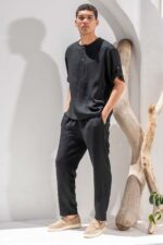 Overshirt Vittorio 200-26-TOSCANI BLACK - Image 3
