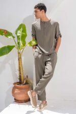 Overshirt Vittorio 200-26-TOSCANI KHAKI - Image 4