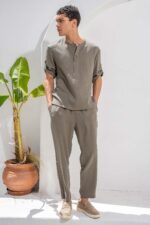 Overshirt Vittorio 200-26-TOSCANI KHAKI - Image 5