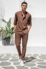 Overshirt Vittorio 300-25-SANTO BROWN - Image 2