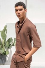 Overshirt Vittorio 300-25-SANTO BROWN - Image 3