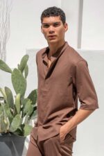 Overshirt Vittorio 300-25-SANTO BROWN - Image 5