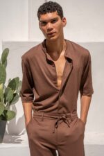 Overshirt Vittorio 300-25-SANTO BROWN - Image 7