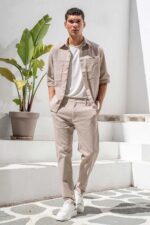 Overshirt Vittorio 300-26-ETTORE BEIGE - Image 3