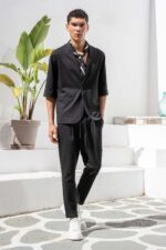 Overshirt Vittorio 300-26-JENOA BLACK - Image 3