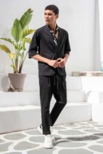 Overshirt Vittorio 300-26-JENOA BLACK - Image 4