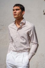 Πουκάμισο Vittorio 800-2526-0010 BEIGE - Image 3